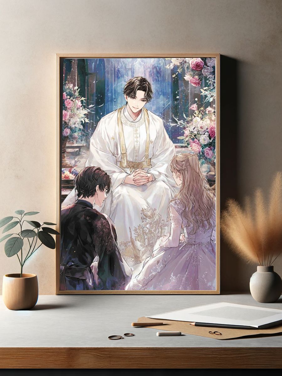 Royal Wedding Ceremony — Anime Print. — room view 2