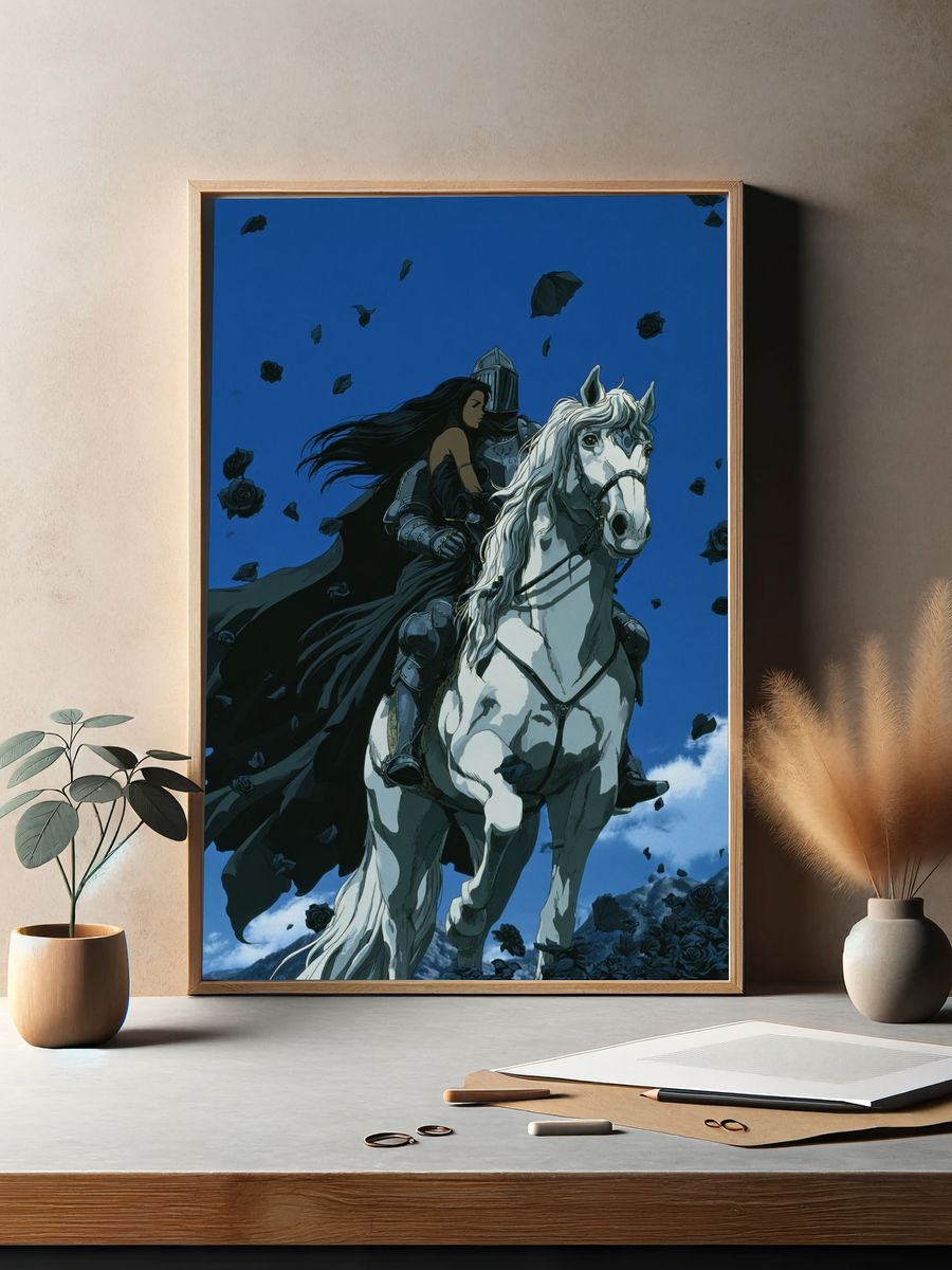 Knight and Maiden — Anime Print. — room view 2