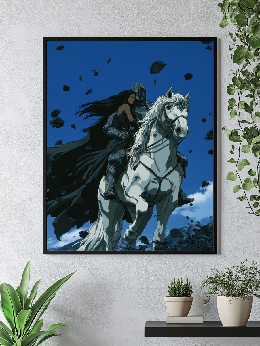 Knight and Maiden — Anime Print. — room view 4