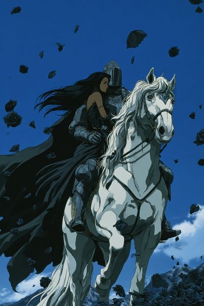 Knight and Maiden — Anime Print. poster