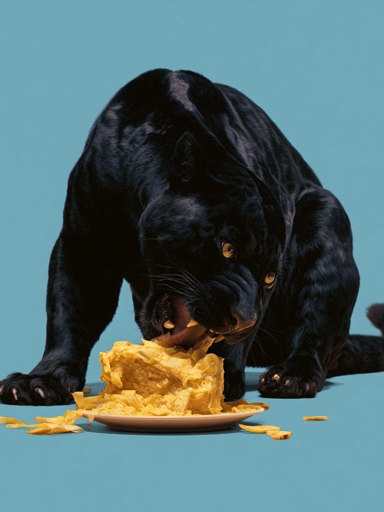 Black Panther Snack Attack Poster. poster detail
