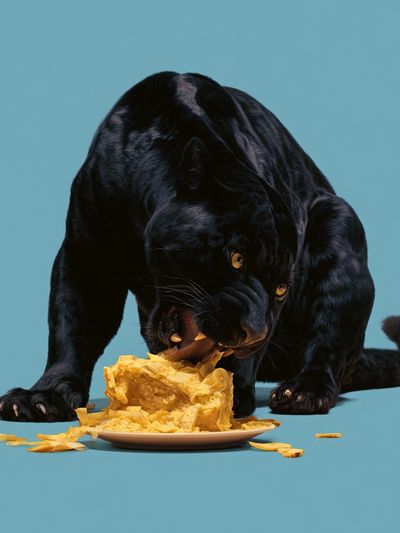 Black Panther Snack Attack Poster.