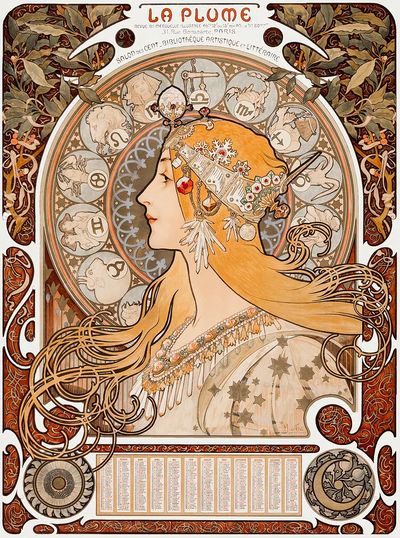 La Plume — Art Nouveau Print