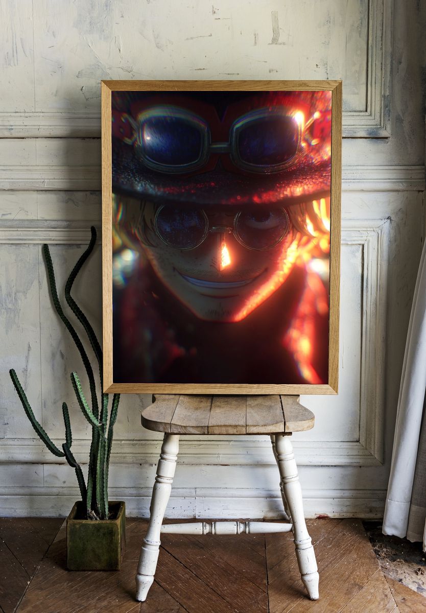 Anime Character Portrait — Digital Art Print room preview