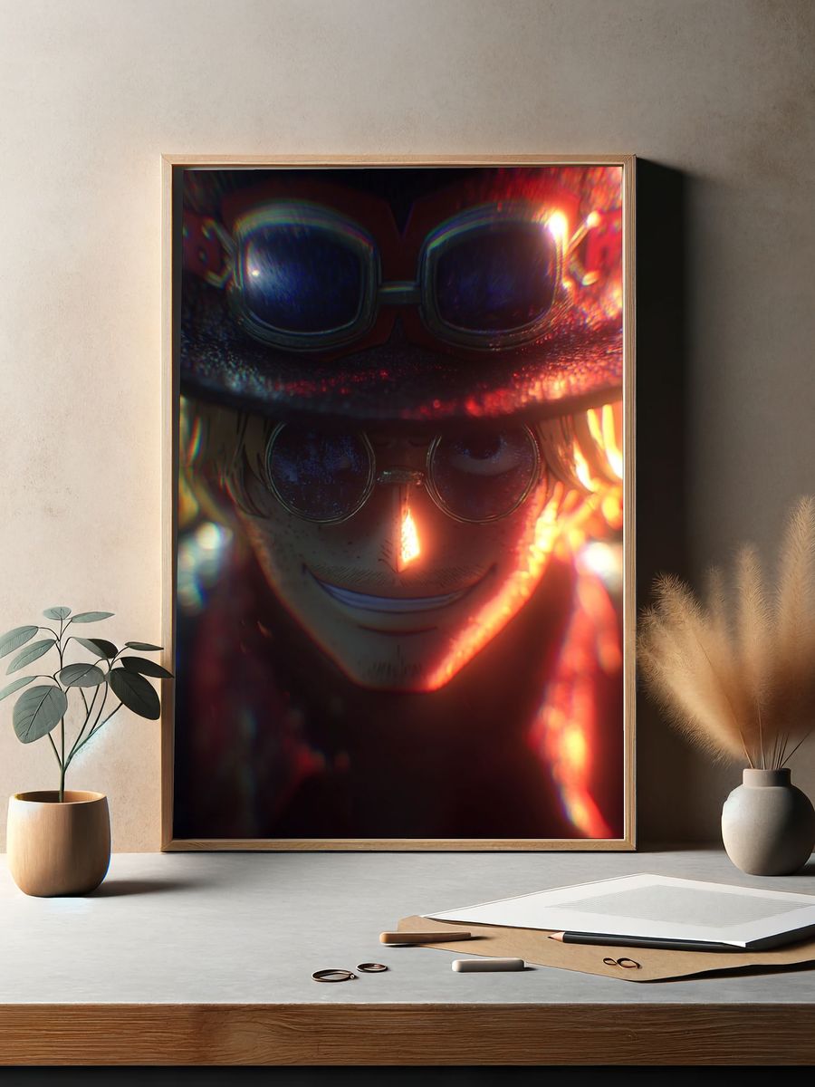Anime Character Portrait — Digital Art Print. — room view 2