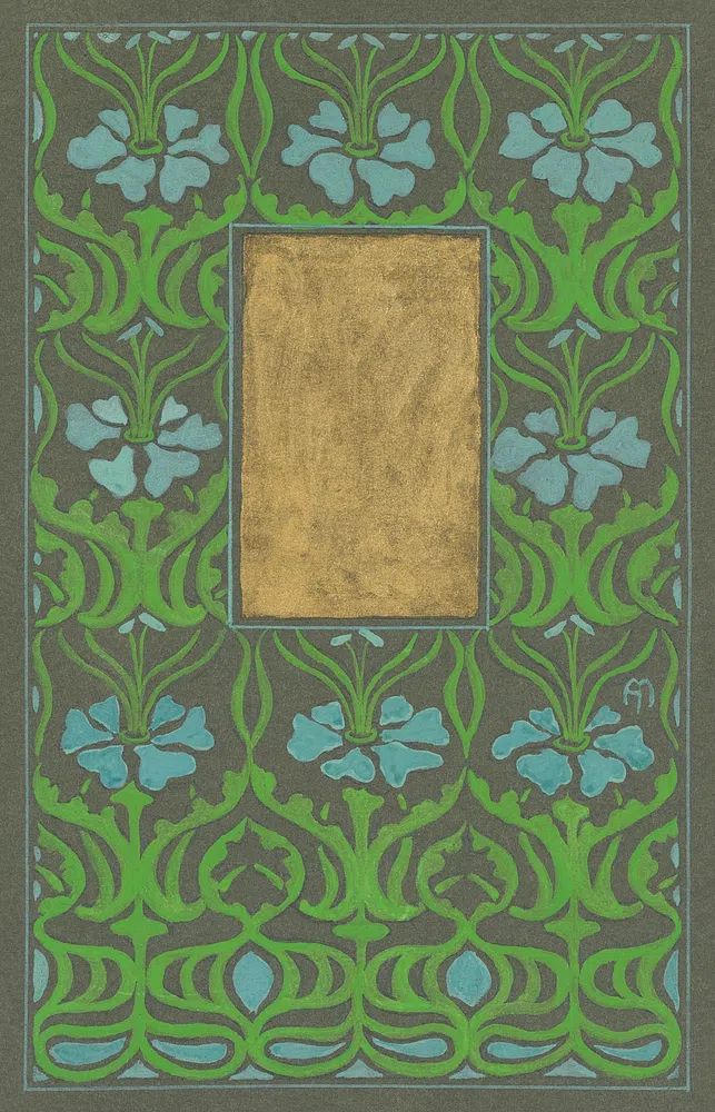 Floral Art Nouveau Poster. poster — vintage art