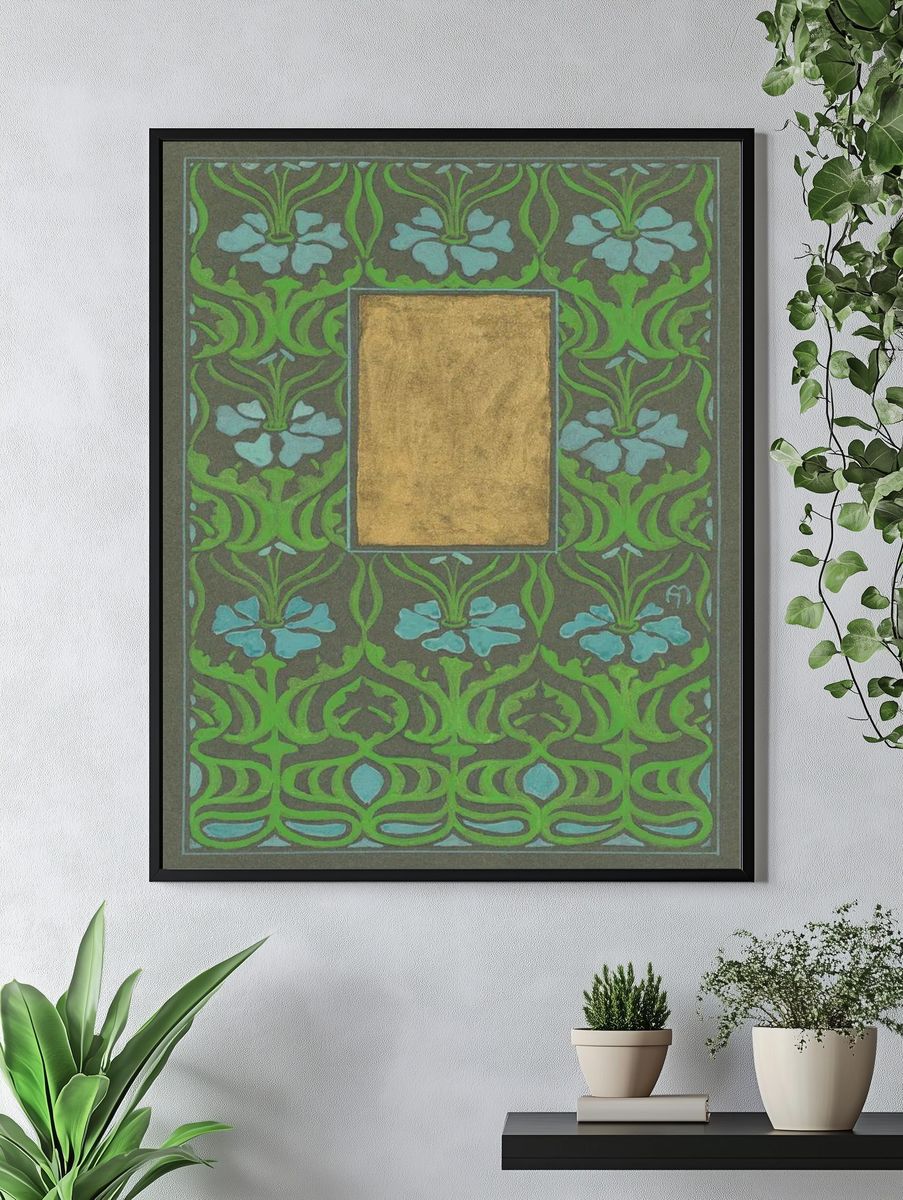 Floral Art Nouveau Poster. — room view 4
