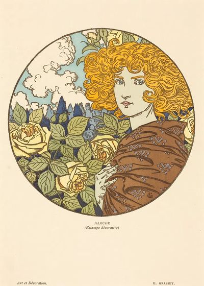Jalousie — Art Nouveau Print. poster