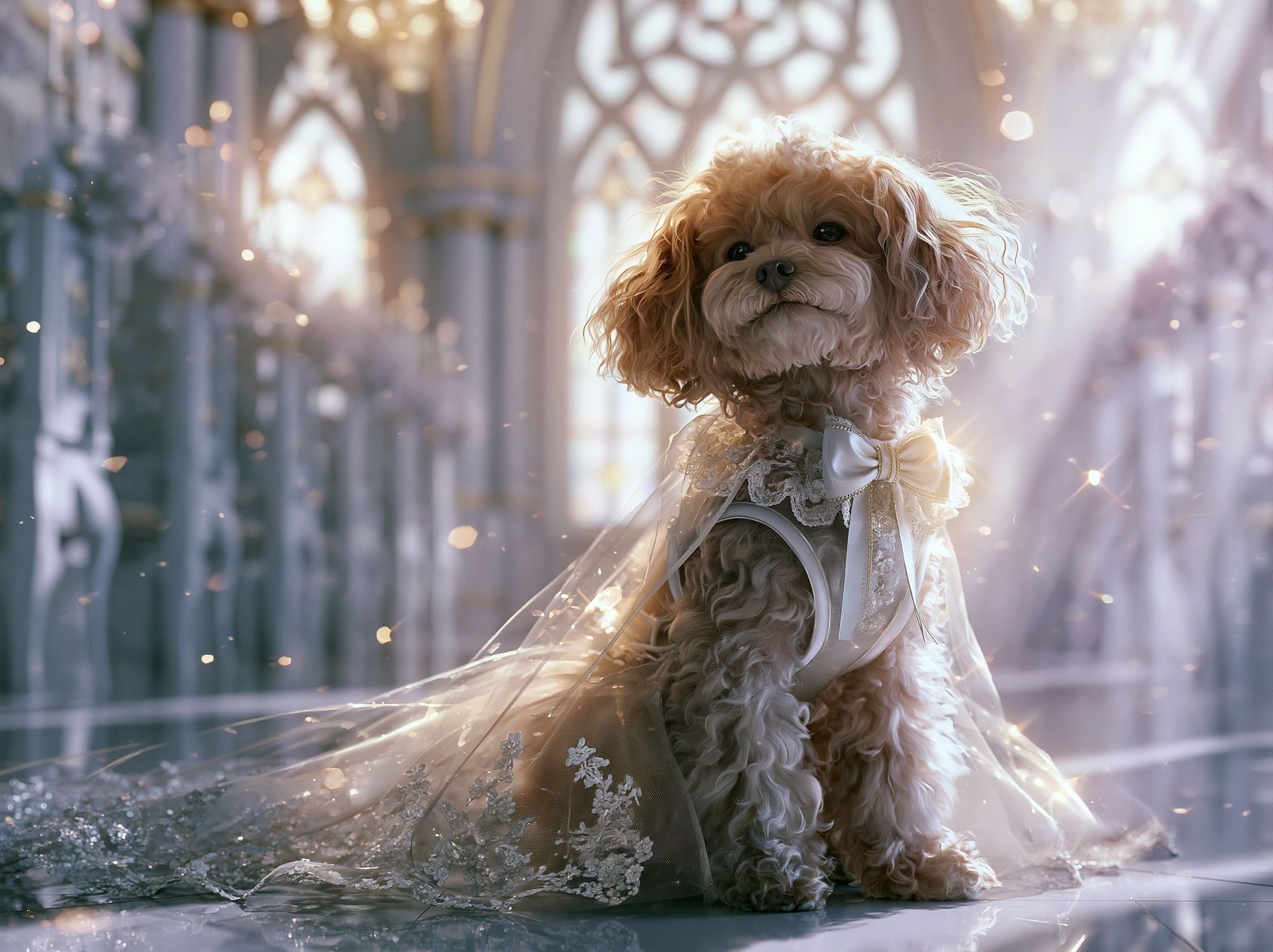 Elegant Toy Poodle Portrait Print. poster — animals art