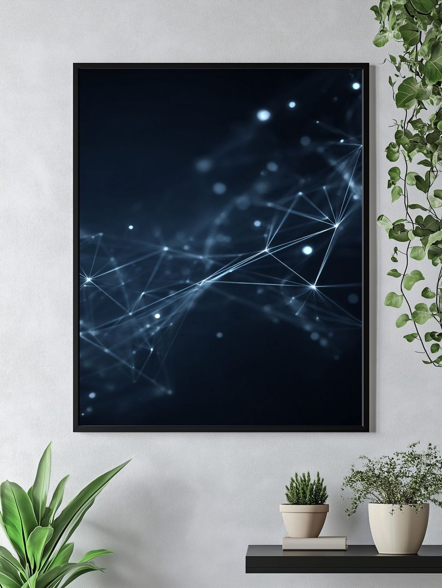 Abstract Network Connections Poster. — room view 4