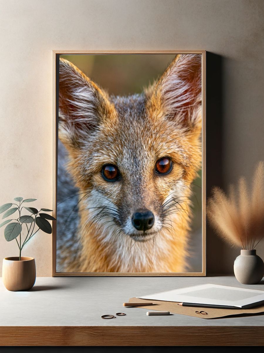 Red Fox Portrait Photography Poster. — room view 2
