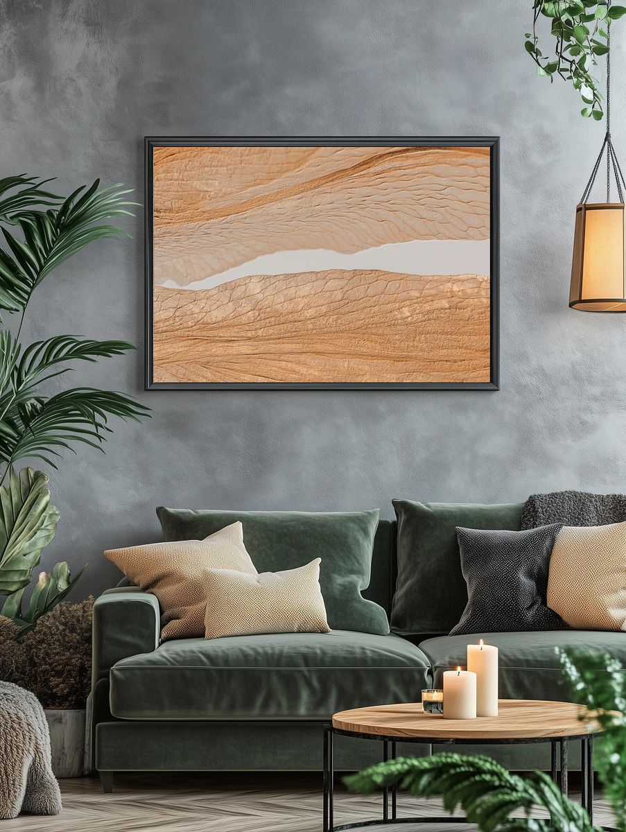 Abstract Natural Textures Poster. — room view 4
