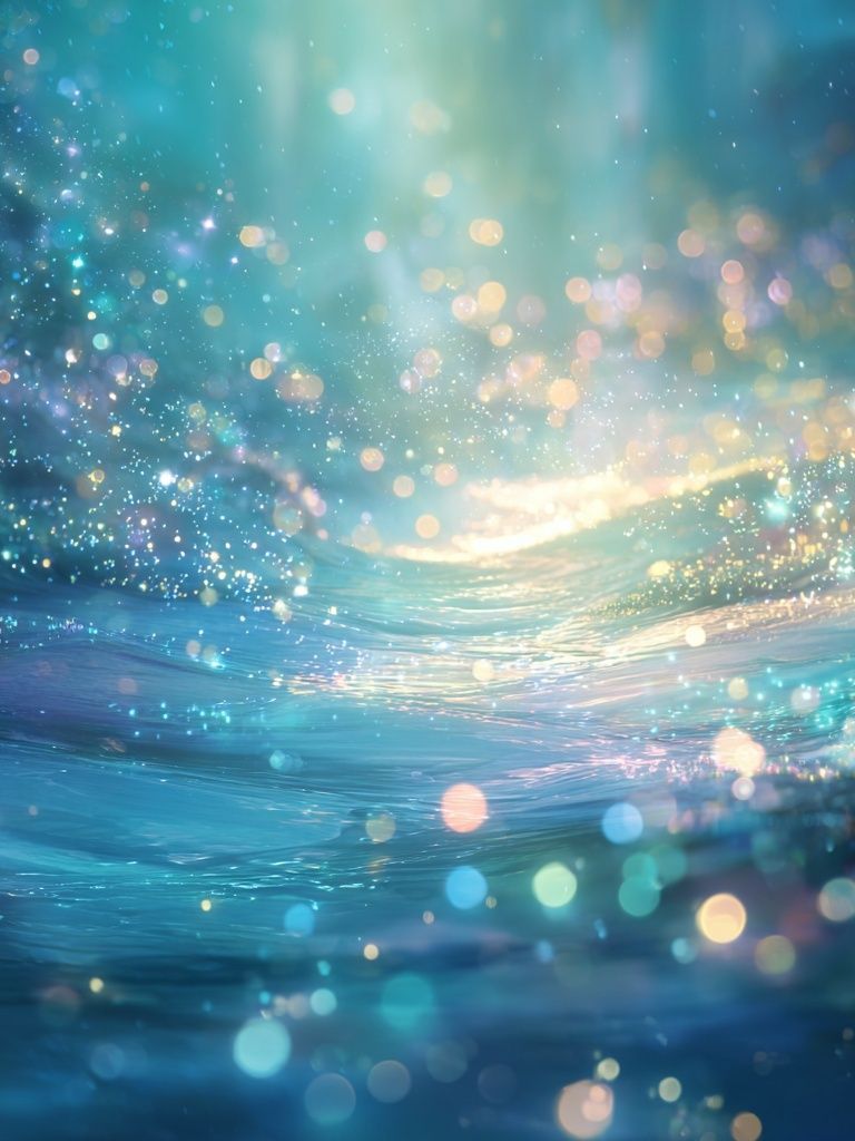 Dreamy Ocean Waves — Abstract Print. poster detail