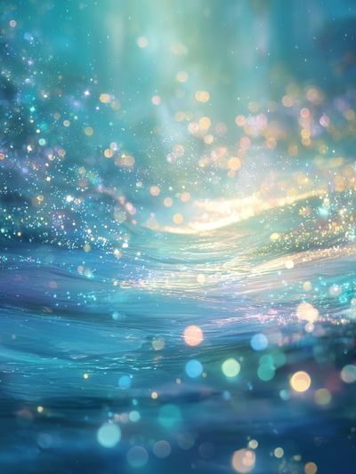 Dreamy Ocean Waves — Abstract Print. poster print