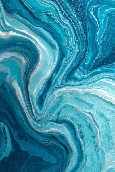 Ocean Waves — Abstract Poster. poster print