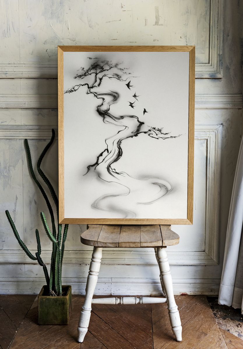 Ink Birds Abstract Poster. room preview