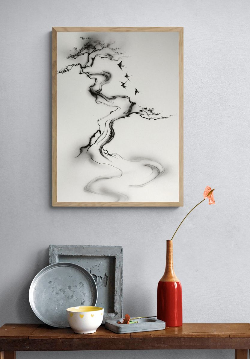 Ink Birds Abstract Poster. — room view 3