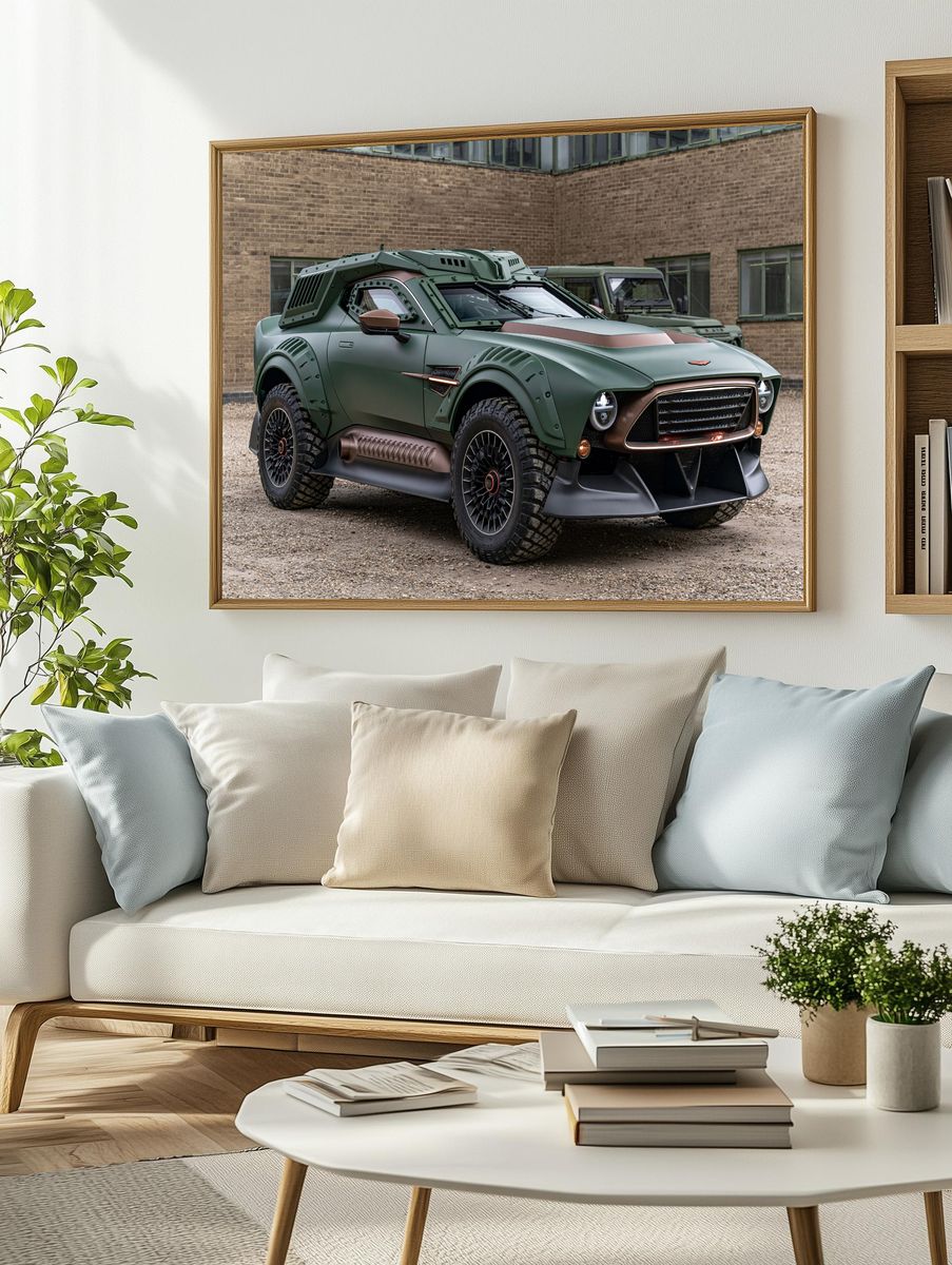 Armored Off-Road Truck Photography Poster. — room view 2