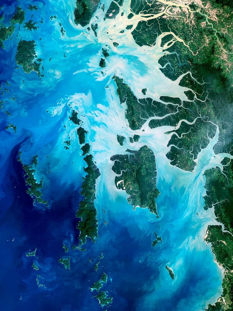 Aerial Ocean — Nature Print. poster detail