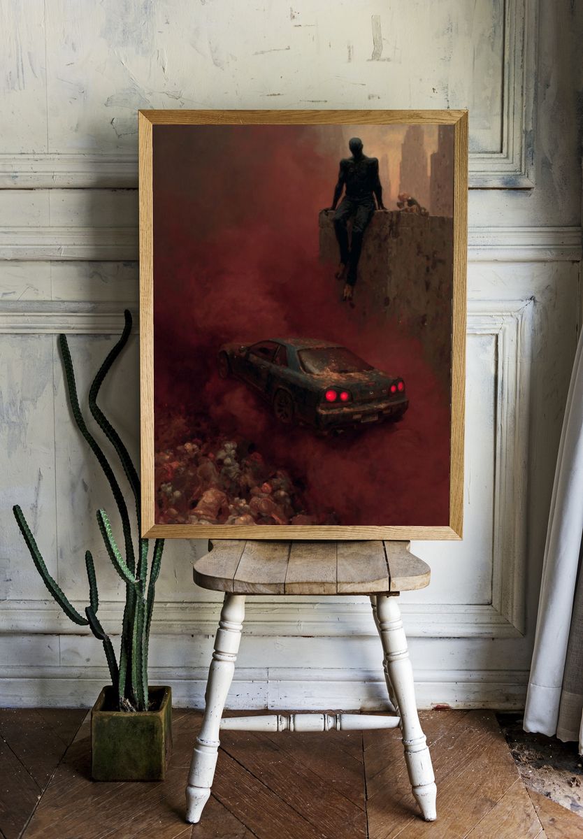 Apocalyptic Scene — Surrealism Print. — room view 1