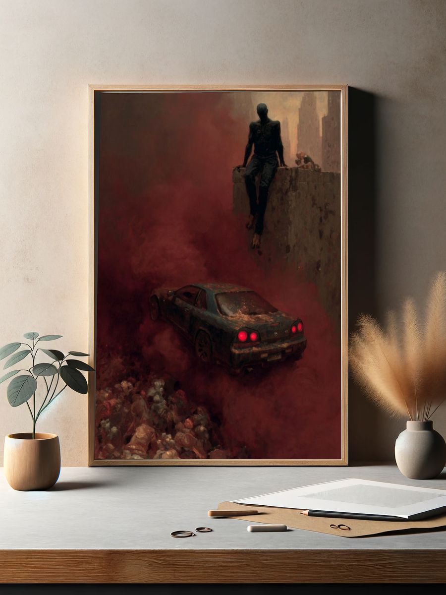 Apocalyptic Scene — Surrealism Print. — room view 2