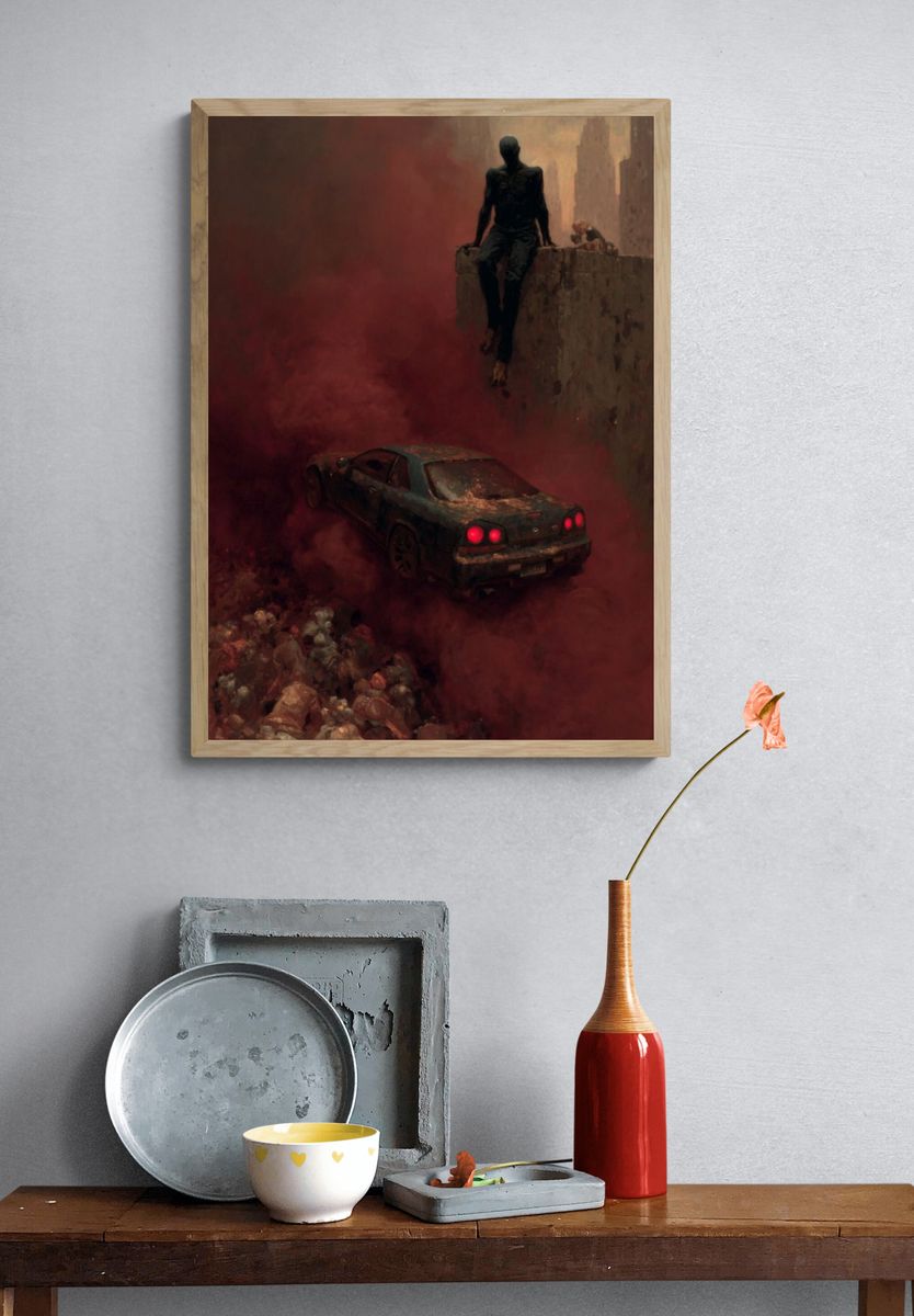 Apocalyptic Scene — Surrealism Print. — room view 3