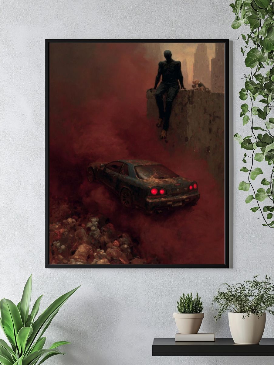 Apocalyptic Scene — Surrealism Print. — room view 4
