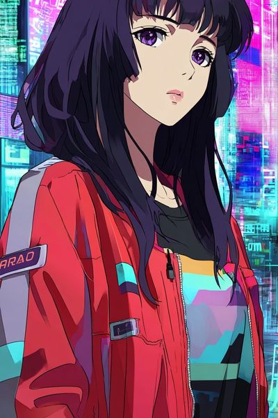 Cyberpunk Girl — Anime Print