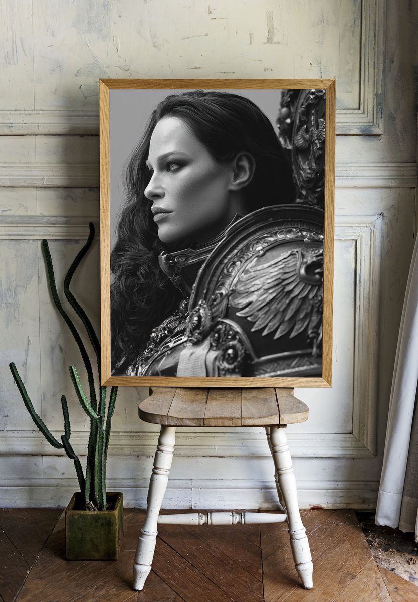 Armored Portrait Photography Poster. — room view 1