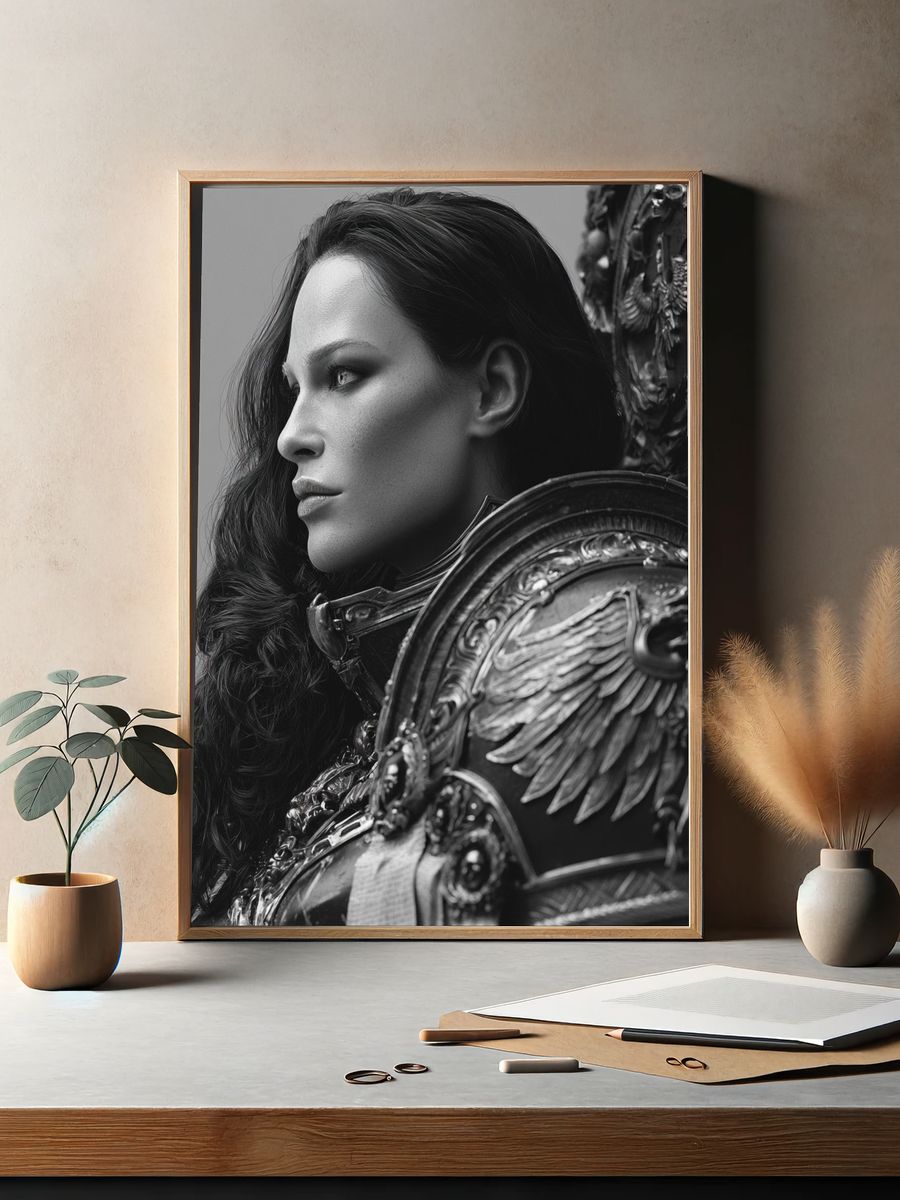 Armored Portrait Photography Poster. — room view 2