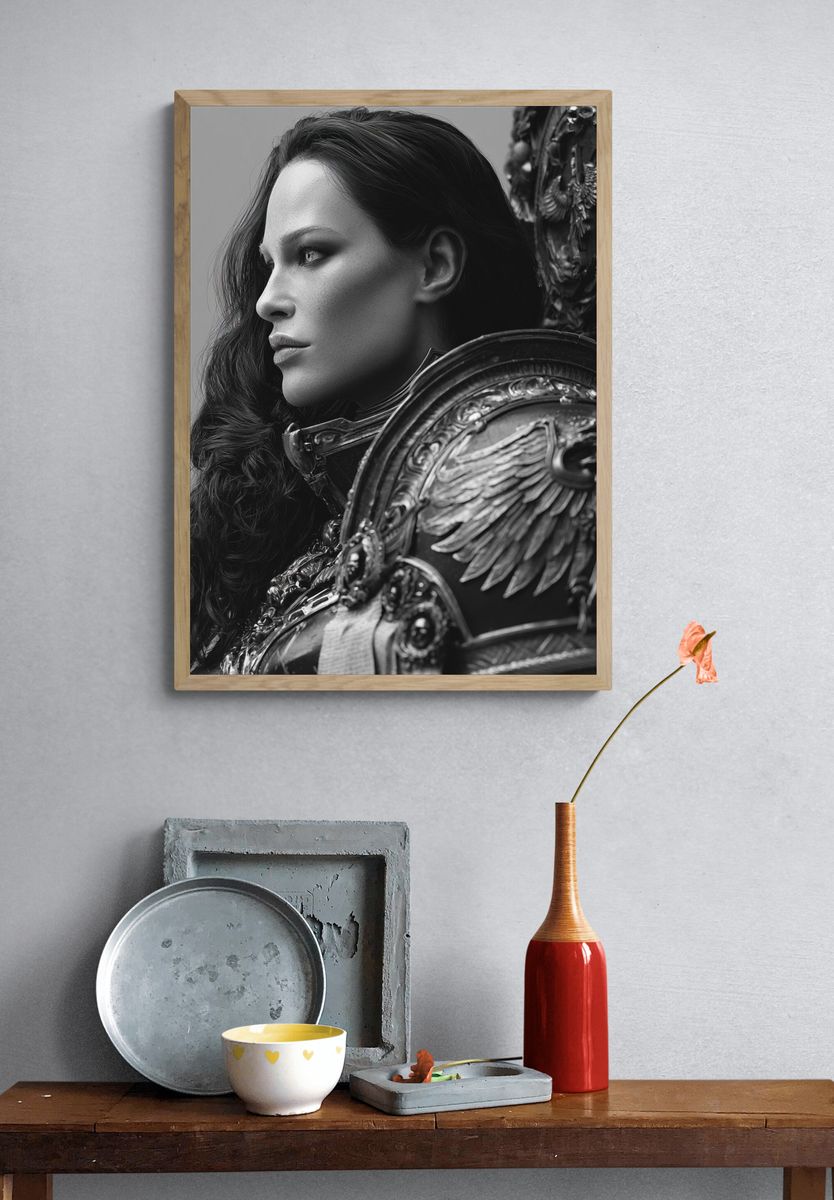Armored Portrait Photography Poster. — room view 3