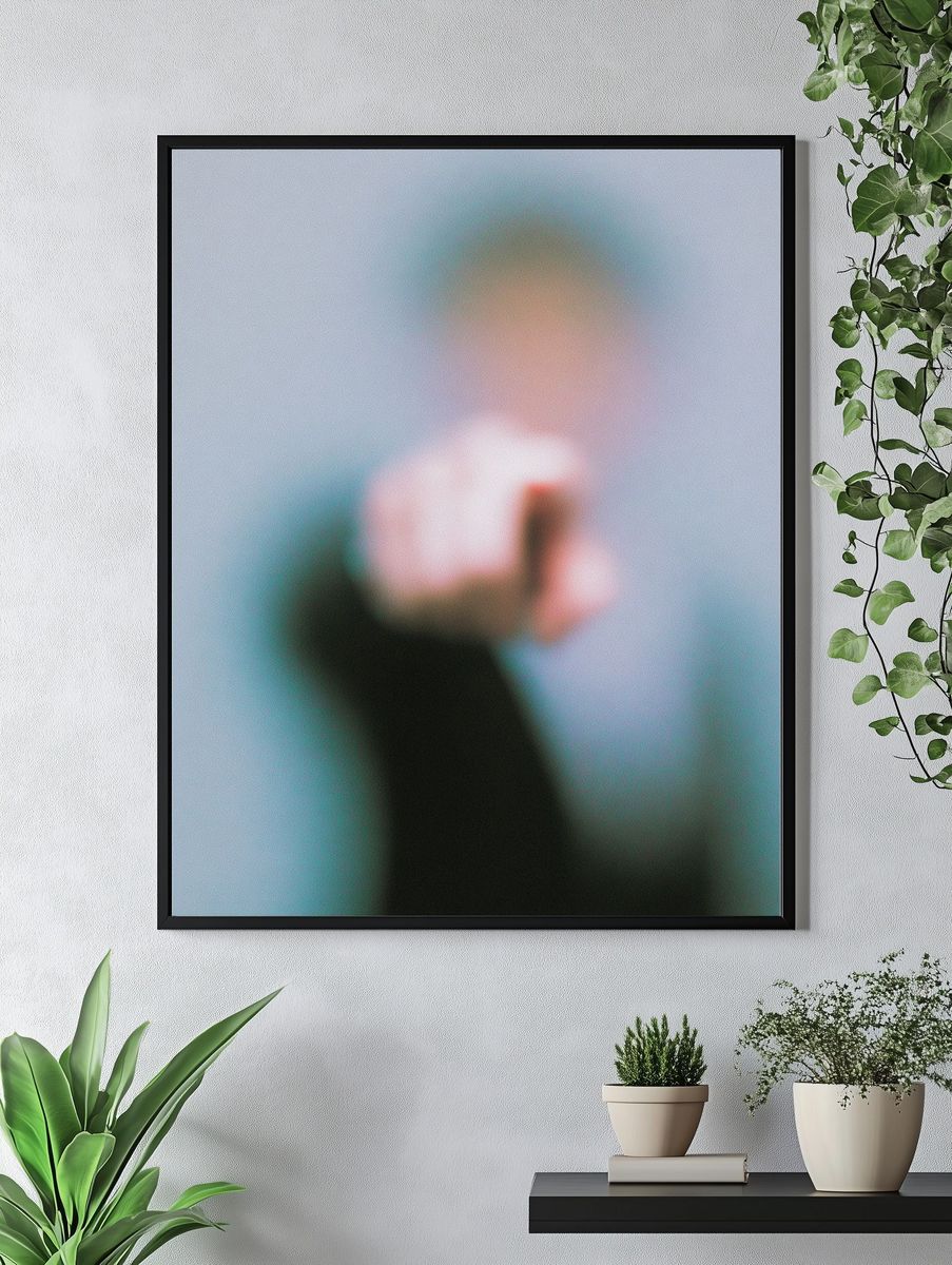 Abstract Pointing Hand Poster. — room view 4