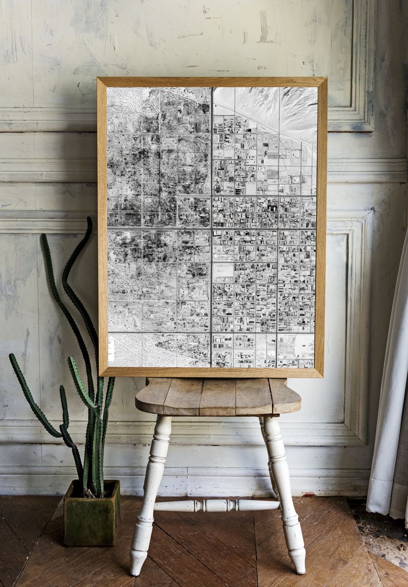 Aerial Desert Grid Photography Poster. room preview