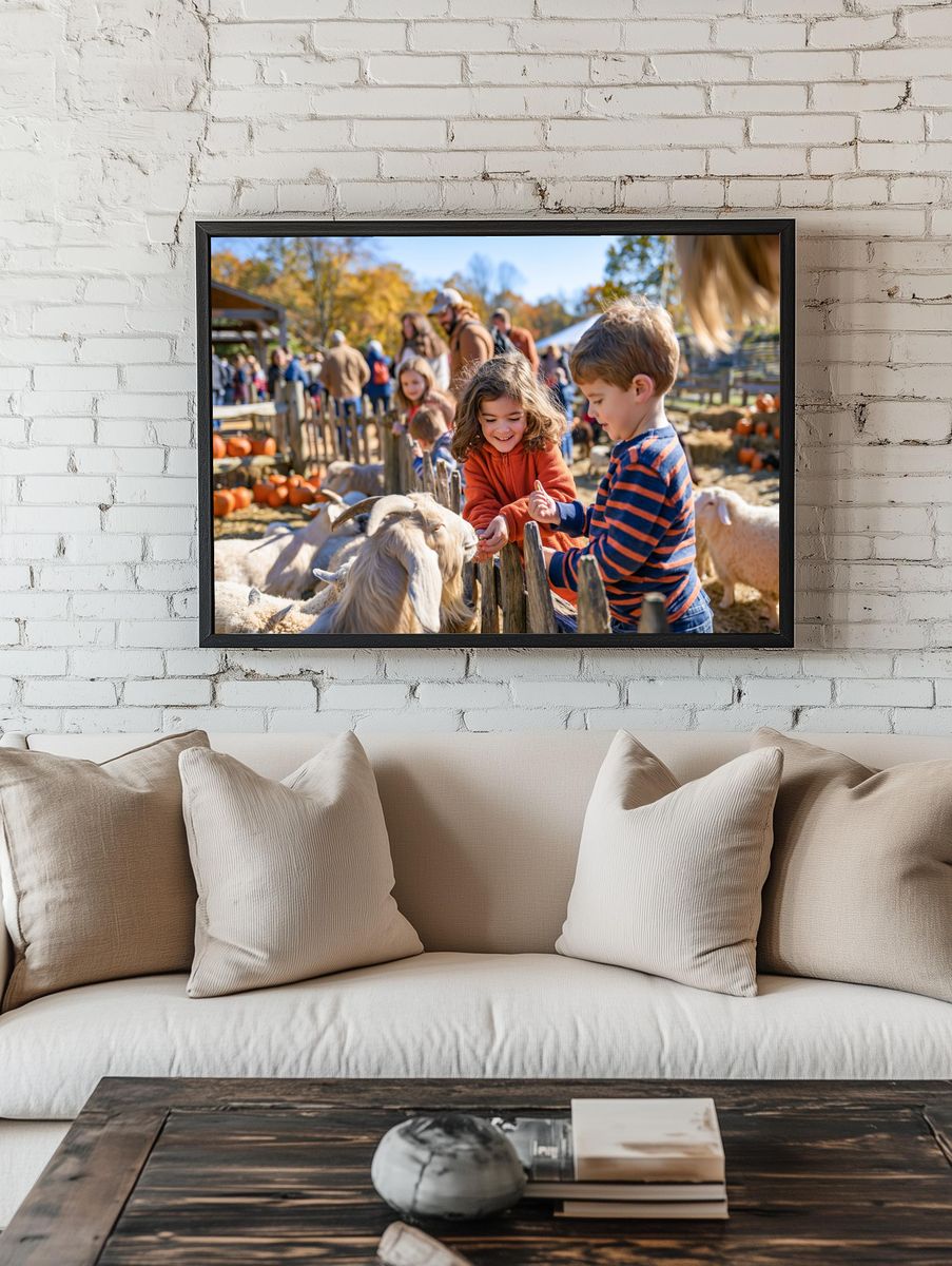 Autumn Pumpkin Patch Photography Poster. — room view 1