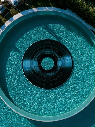 Aerial Pool Circle Photography Poster.