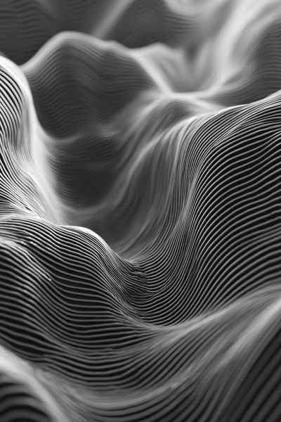 Waves of Lines — Abstract Poster. poster