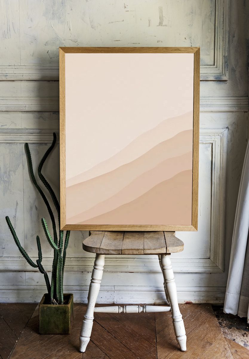 Abstract Layers — Minimalist Print room preview