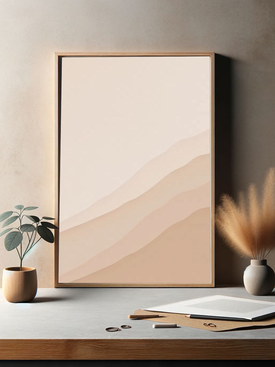 Abstract Layers — Minimalist Print. — room view 2