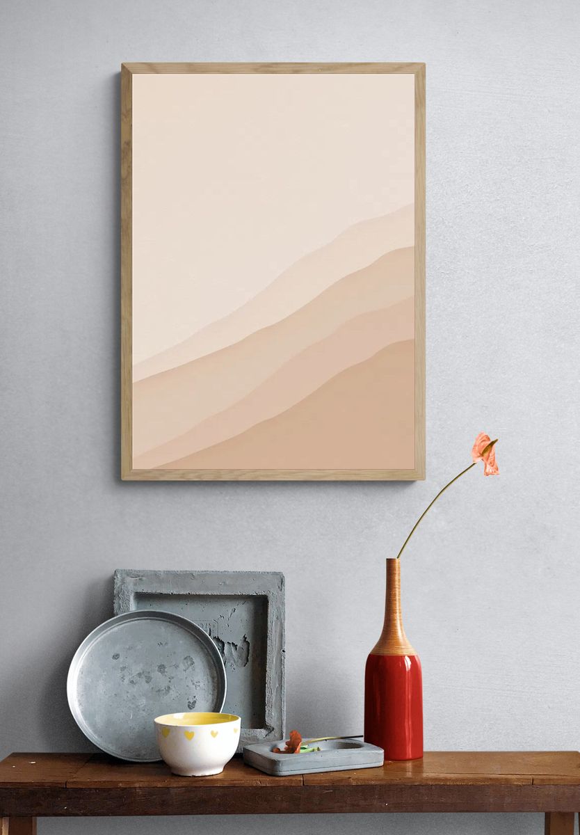 Abstract Layers — Minimalist Print. — room view 3