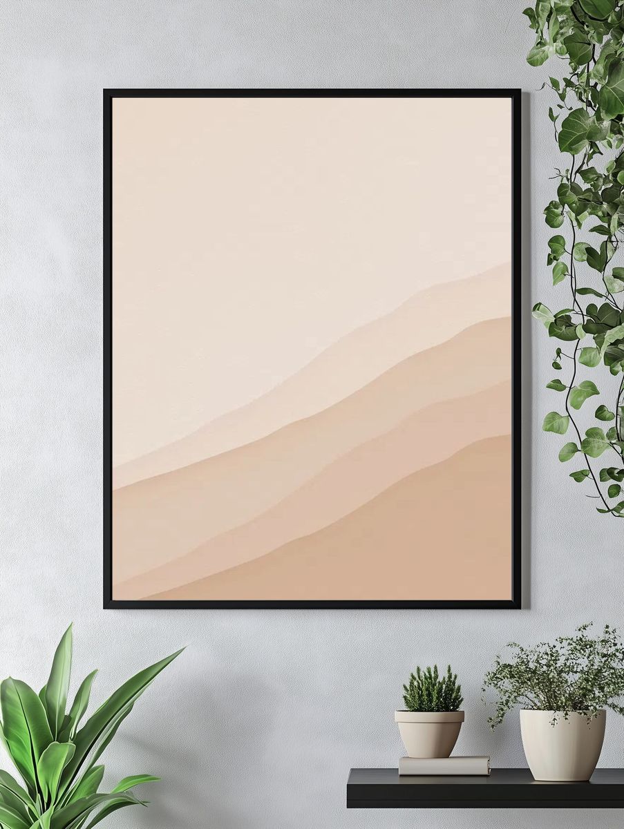 Abstract Layers — Minimalist Print. — room view 4
