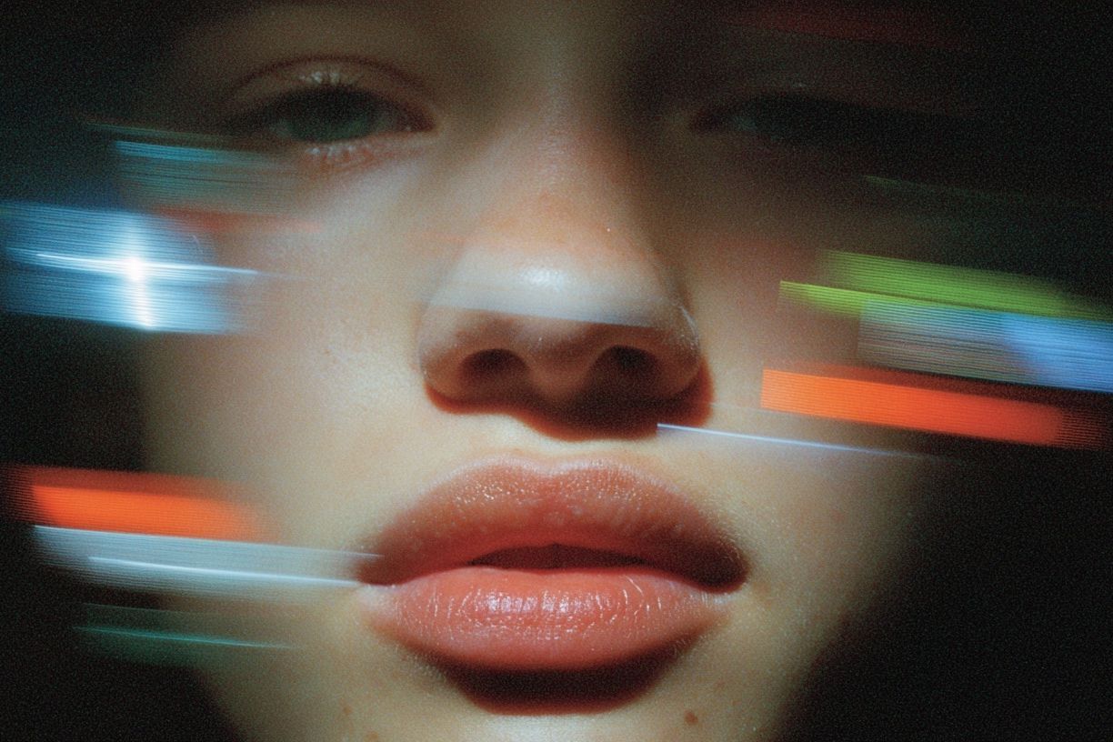 Abstract Portrait with Motion Blur Poster. poster — photography art