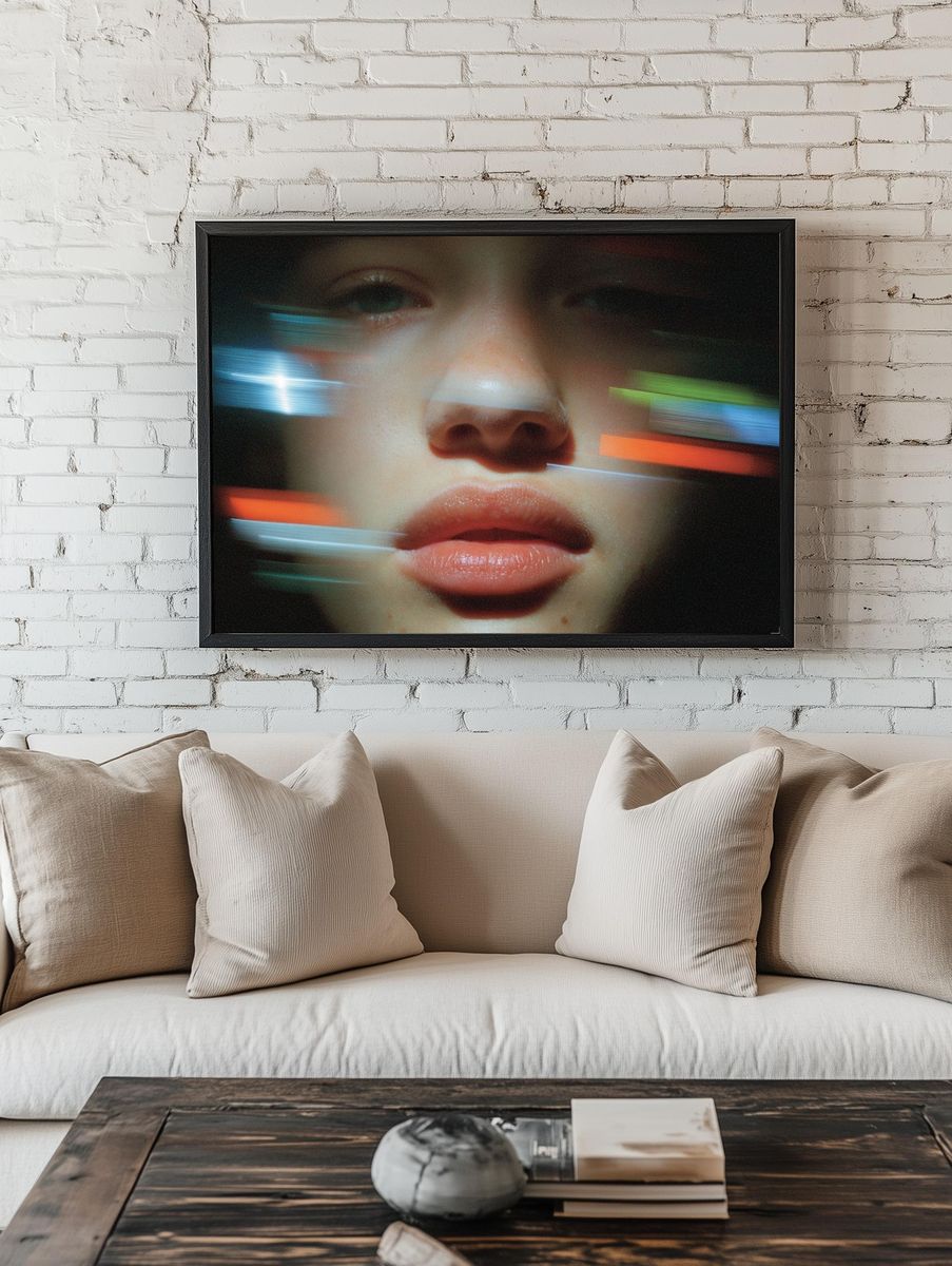 Abstract Portrait with Motion Blur Poster. — room view 1