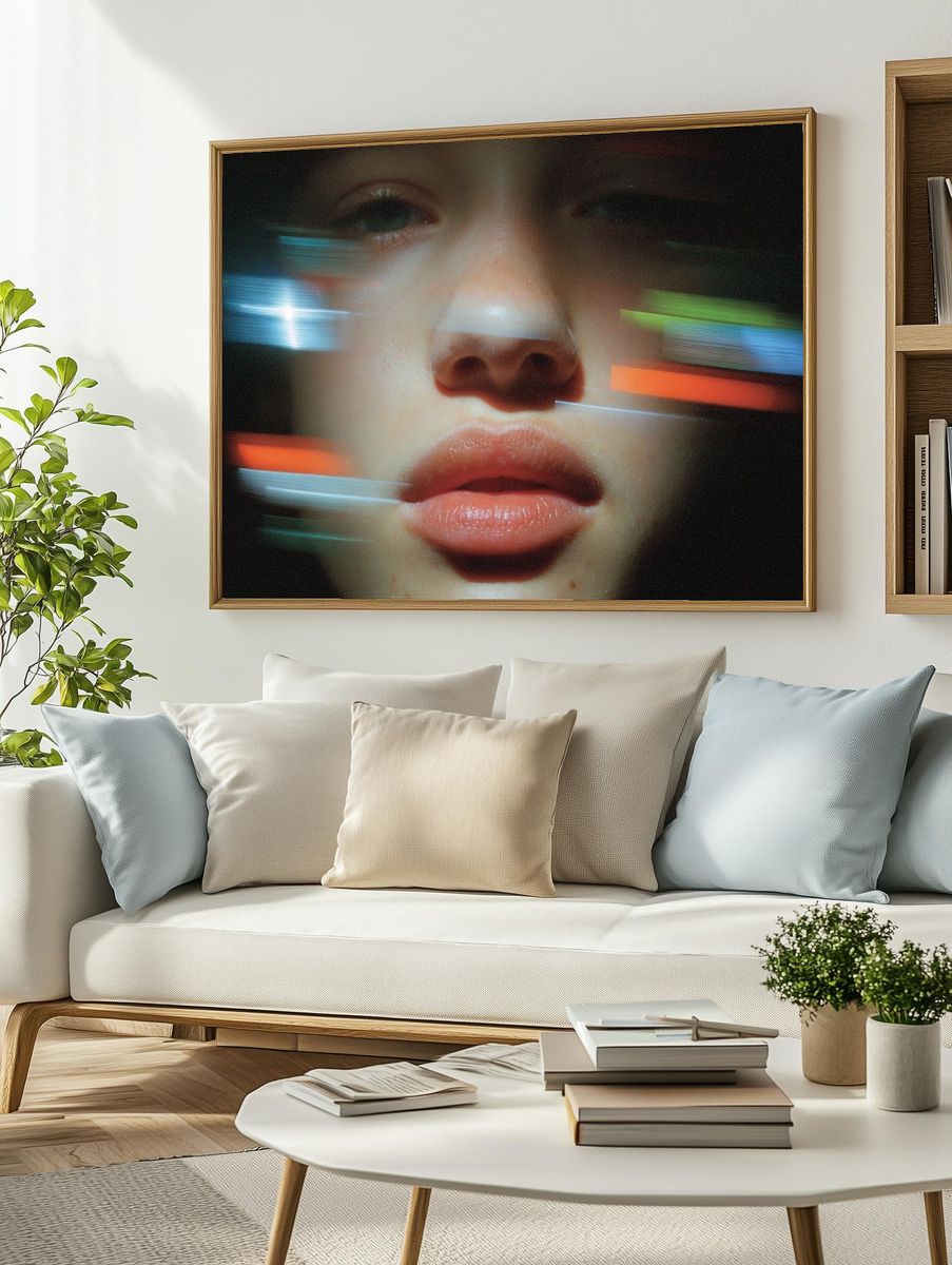 Abstract Portrait with Motion Blur Poster. — room view 2