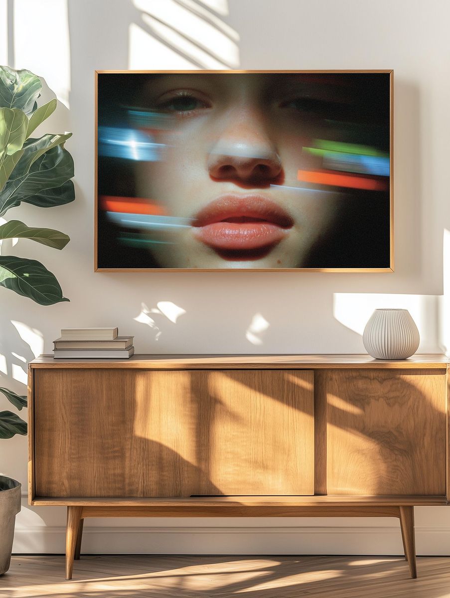 Abstract Portrait with Motion Blur Poster. — room view 3