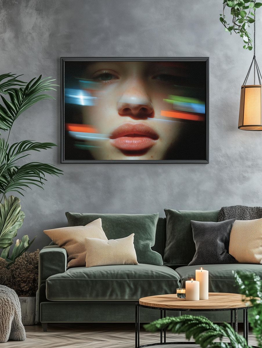 Abstract Portrait with Motion Blur Poster. — room view 4