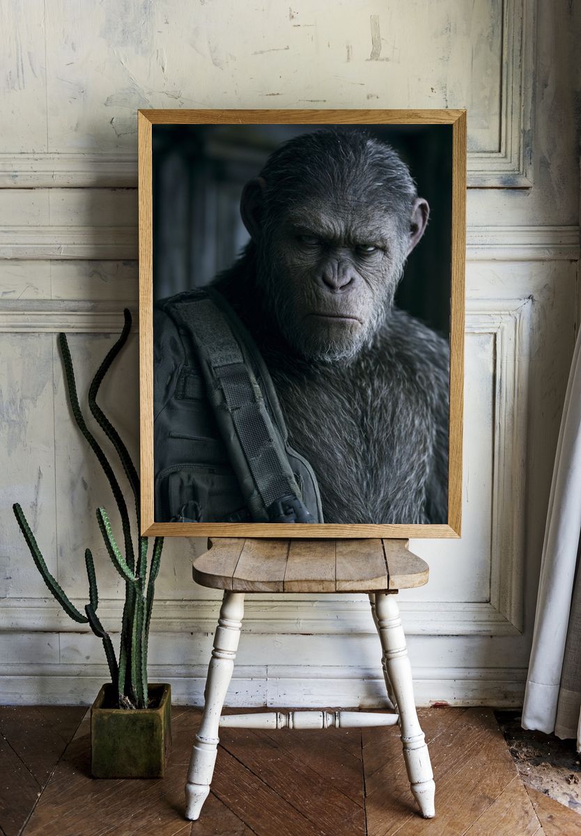 Ape Portrait — Cinematic Print. room preview