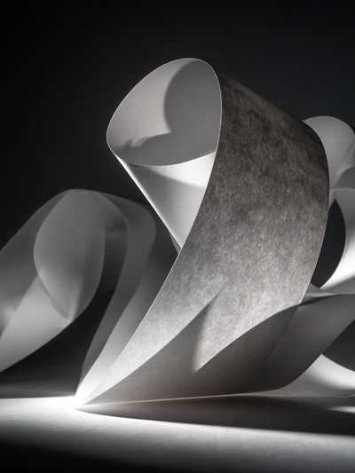 Abstract Paper Sculpture Poster. poster
