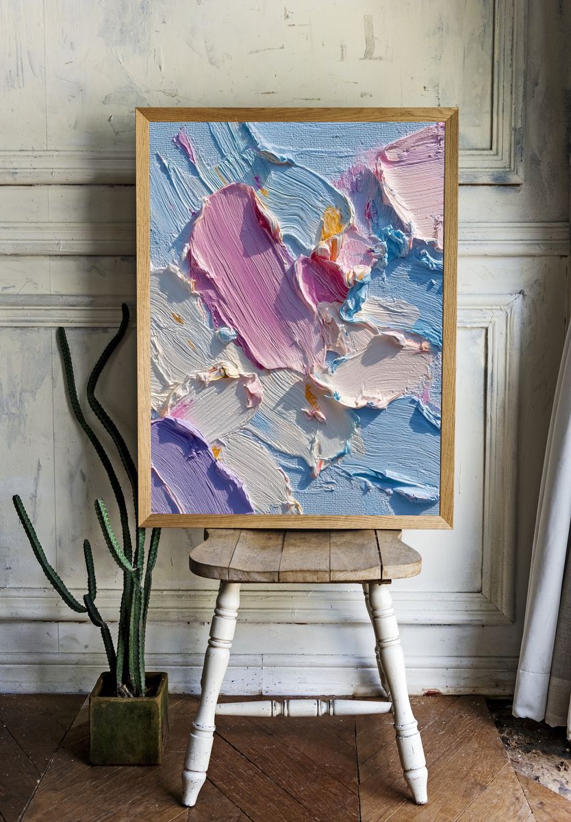 Abstract Pastel Texture Poster. — room view 1