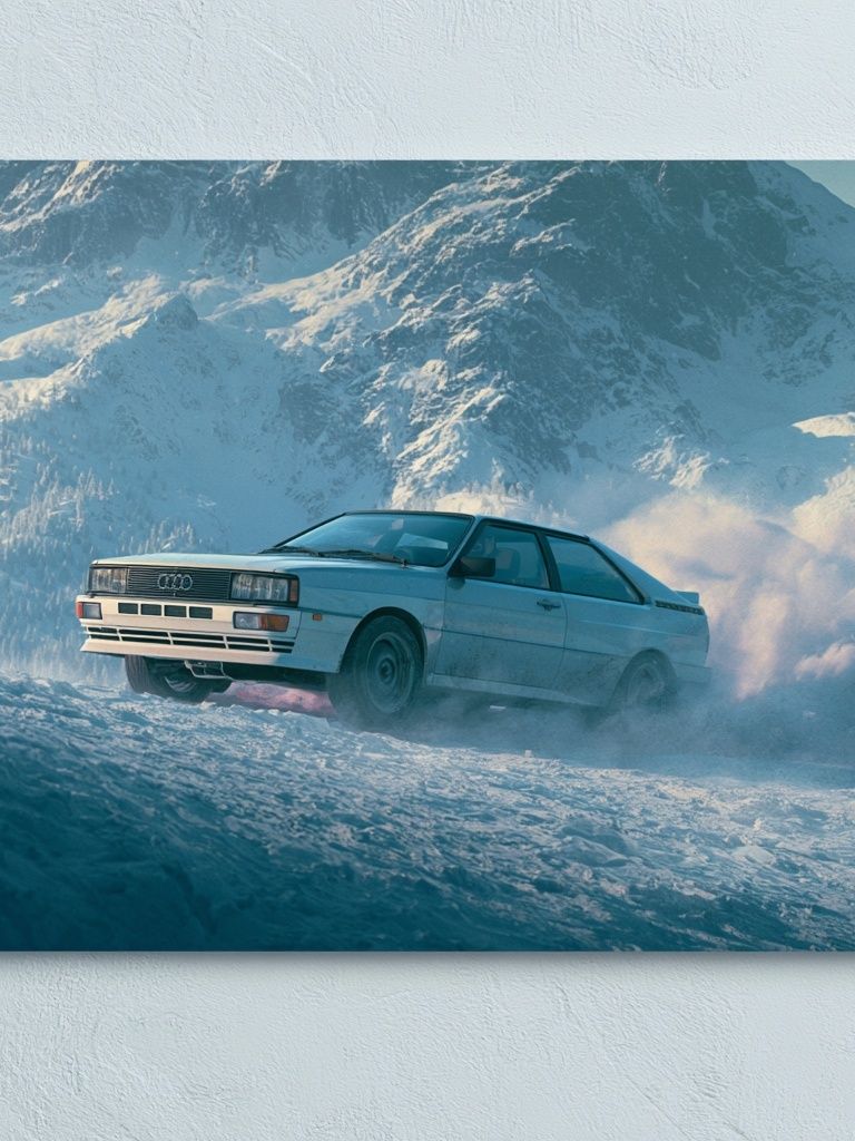 Audi Quattro Snow Drift Poster. poster detail