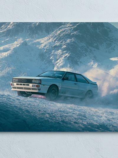 Audi Quattro Snow Drift Poster. poster